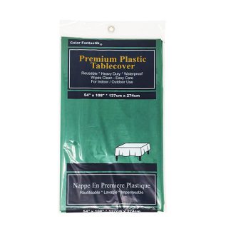 Green Plastic Tablecover 54" x 108"